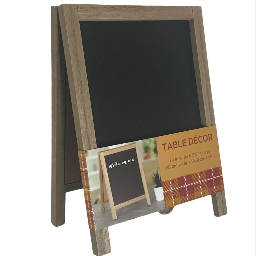 Autumn Blessings Table Decor Fall Flowers Easel Write On Blackboard 2 Sided - Picture 3 of 10